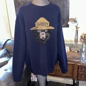 Element Sweaters Nwt Element X Smokey Bear Navy Sweater Poshmark